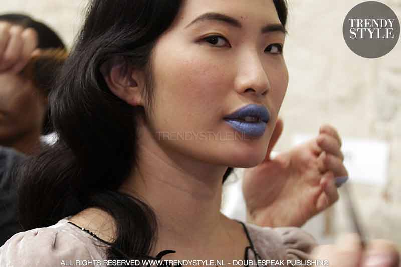 Blauwe lippenstift